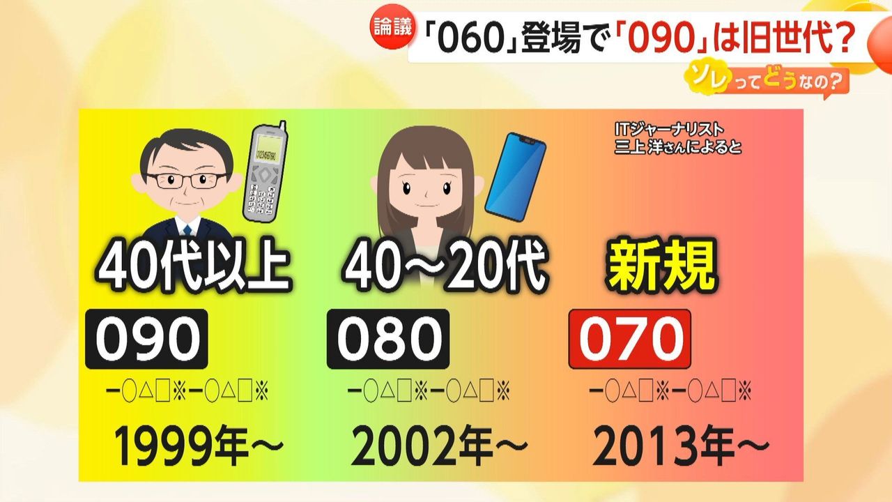 携帯番号「090」古い? 若者の声