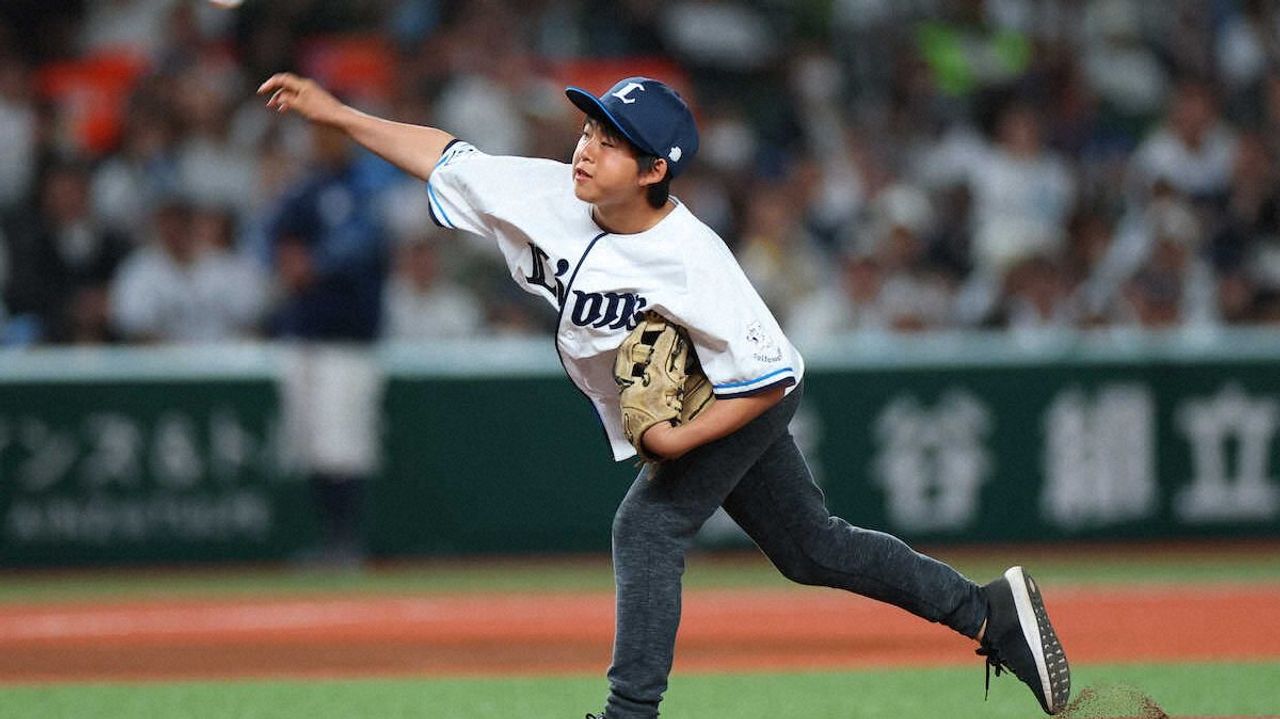 石田純一&東尾理子の長男が始球式