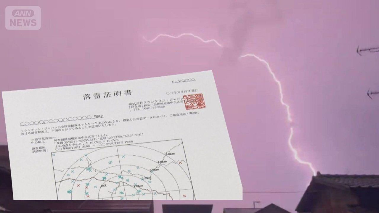 「落雷証明書」発行問い合わせ増 - Yahoo!ニュース
