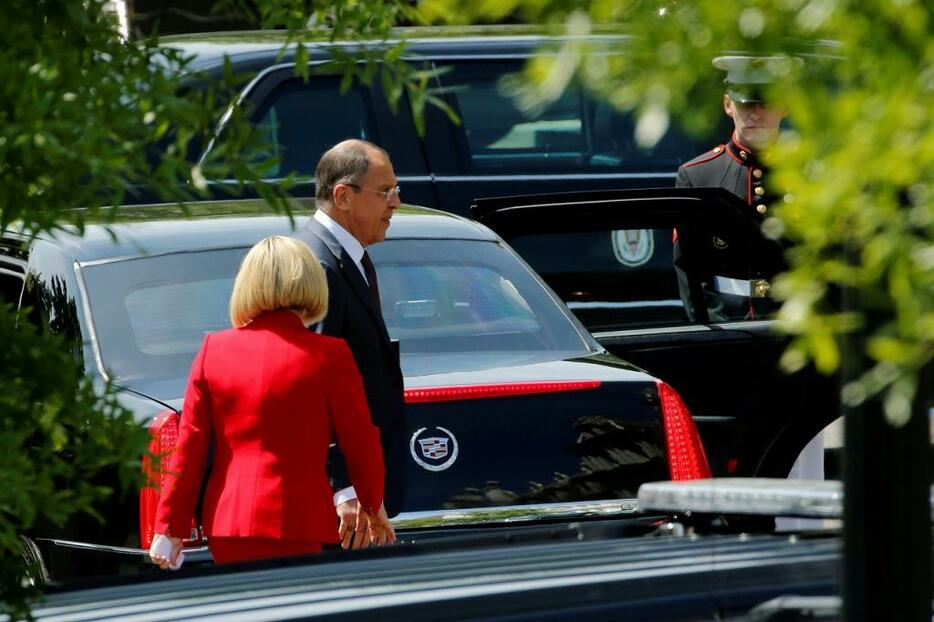 [写真]訪米しトランプ大統領と会談したロシア・ラブロフ外相（ロイター/アフロ）