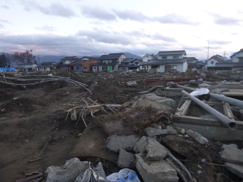 台風19号による長野市の被災現場（写真提供：HEARTY DECO）