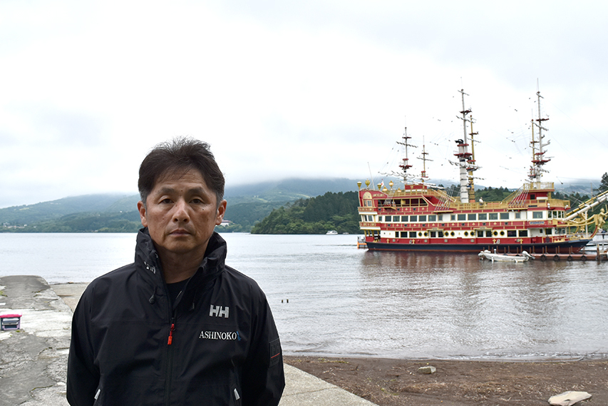 芦之湖漁協の福井は「ブラックバスを駆除したいという漁場があれば当然、協力はしなきゃいけないと思っています。芦ノ湖さえよければいいということではないので」とも語る（撮影：編集部）