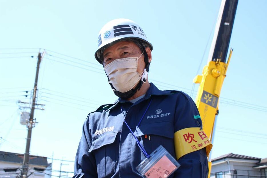 ［写真］吹田市の後藤圭二市長は「無事に終わったが、これで終わりではない」と話した＝7月24日、大阪府吹田市で