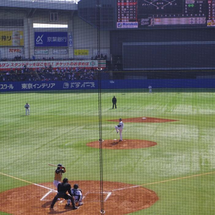 ロッテのドラ1佐々木は5回を投げて1失点で斎藤に投げ勝つ