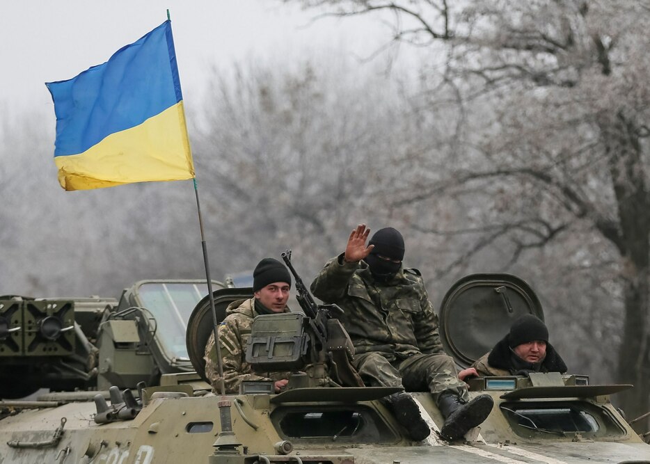 停戦合意も戦闘が続くウクライナ＝2月14日（ロイター/アフロ）