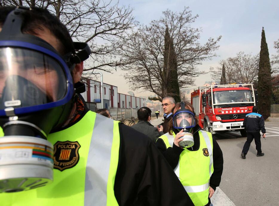 バルセロナ近郊の町で化学工場が爆発＝2月12日（ロイター/アフロ）