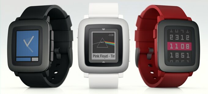 [写真]発表された新モデルPebble Time