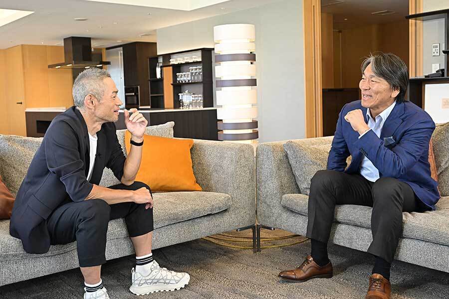 BS-TBS特別番組で共演したイチロー氏（左）と松井秀喜氏【写真提供：BS-TBS】