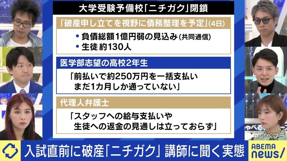 大学受験予備校「ニチガク」閉鎖