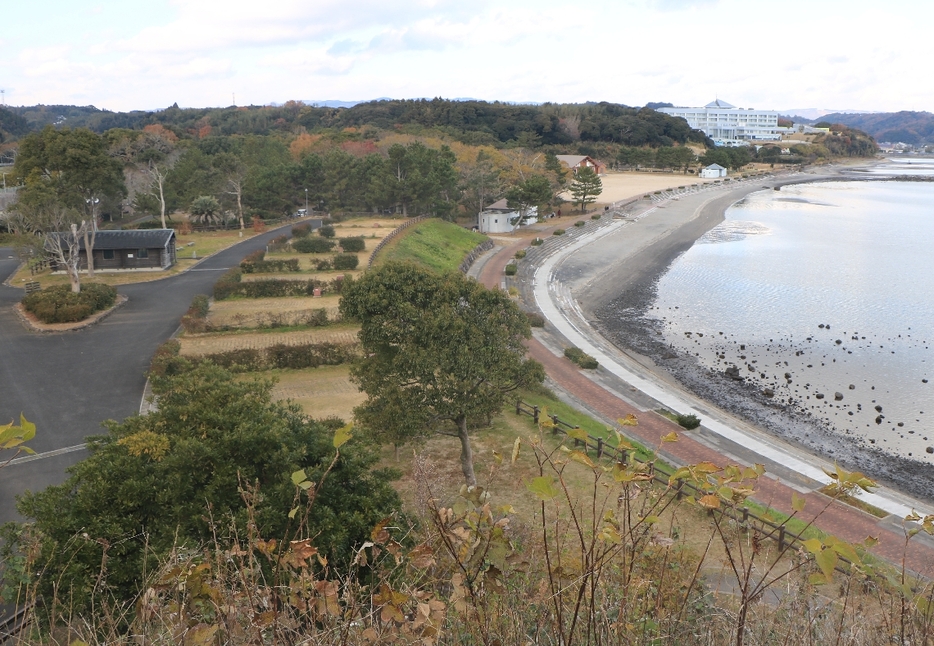 日出町が再整備を計画している糸ケ浜海浜公園＝日出町大神