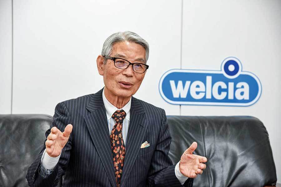 池野隆光 ウエルシアホールディングス会長（Photo 武市公孝：東京都千代田区の本社で）