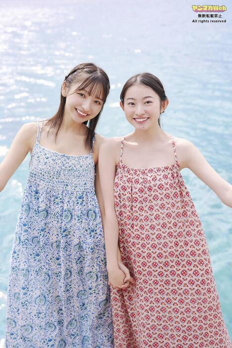 「ヤンマガWeb」に登場した一ノ瀬瑠菜さん（左）と古田彩仁さん（c）熊谷貫／ヤンマガWeb