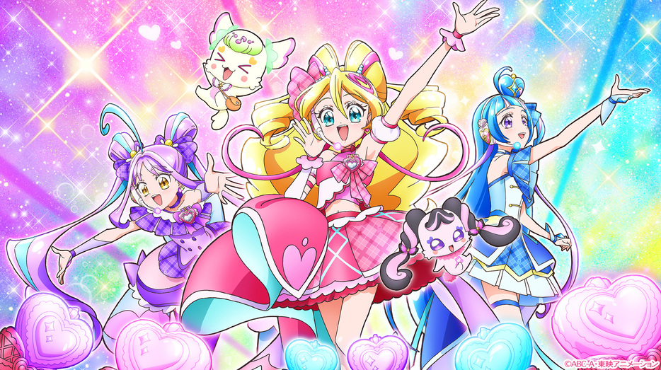 「キミとアイドルプリキュア♪」のキュアウインク、キュアアイドル、キュアキュンキュン - (C) ABC-A・東映アニメーション