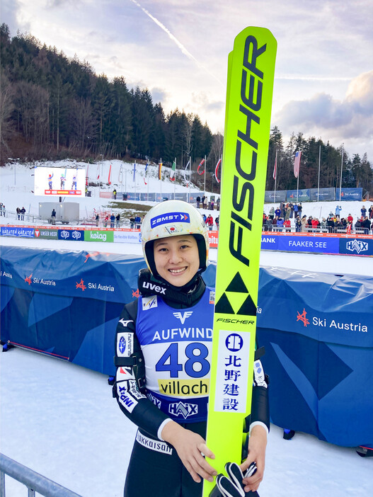 ノルディックスキーのＷ杯ジャンプ女子。個人第９戦で１１位だった丸山希＝６日、オーストリア・フィラハ