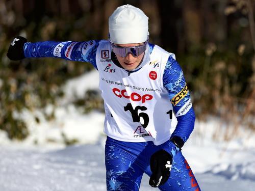 男子５キロフリーで優勝した川除大輝（９日）＝富永健太郎撮影