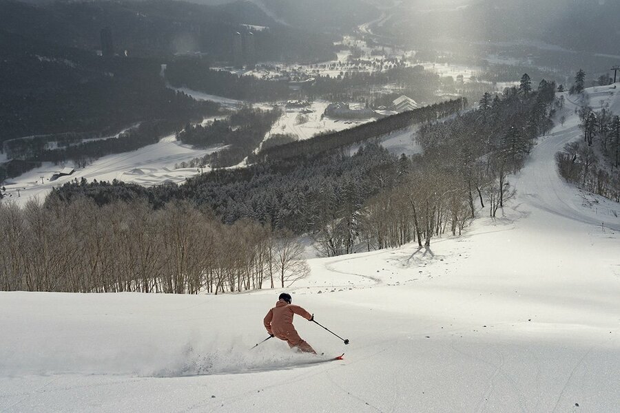 雪がいいので圧雪斜面の気持ちよさも格別