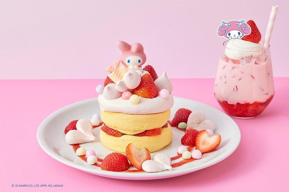 奇跡のパンケーキ　マイメロディ コレクション（コラボパンケーキ＋コラボドリンクセット）（C）’25 SANRIO CO．，LTD．APPR．NO．L655440