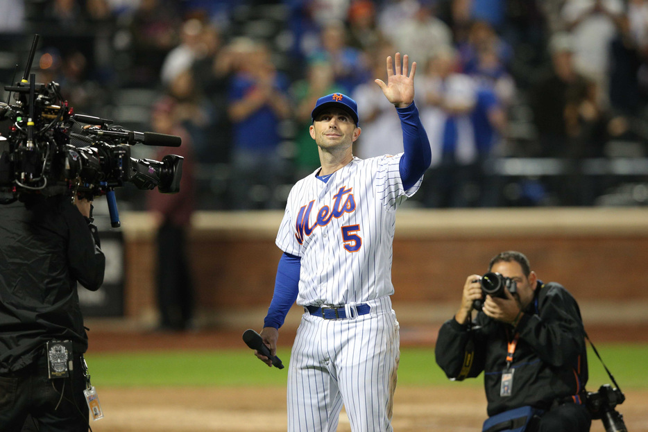 ＭＬＢのメッツは６日、名三塁手として活躍したデービッド・ライト氏（写真）が現役時代に付けていた背番号５を永久欠番とすることを発表した。ニューヨークで２０１８年９月撮影（２０２５年　ロイター/USA TODAY Sports）