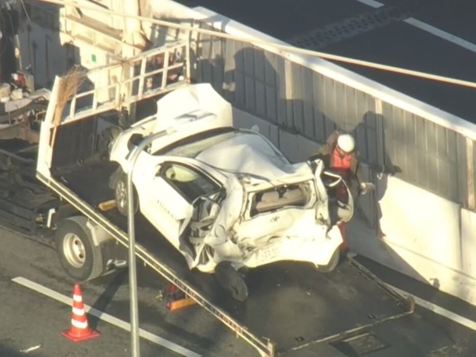 事故があった現場 名古屋市北区の名古屋高速楠線