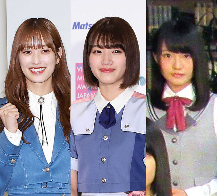 （左から）佐々木久美、佐々木美玲、高瀬愛奈