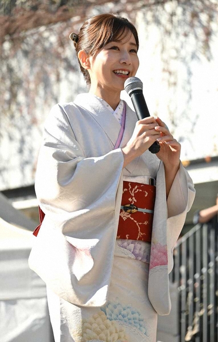 イベントに登壇した田中みな実（撮影・小渕　日向子）