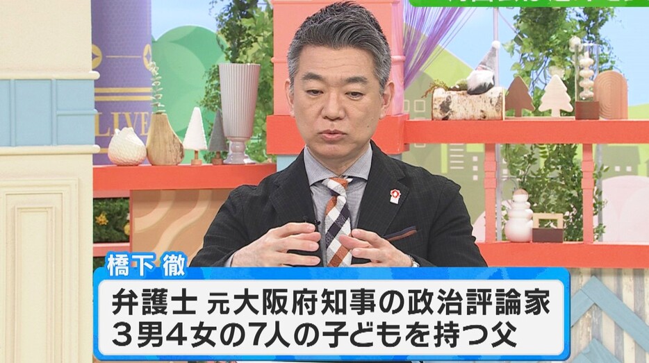 橋下徹氏「旬感LIVE とれたてっ！」より