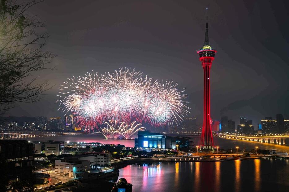 マカオの春節祝賀花火のイメージ（写真：MGTO）