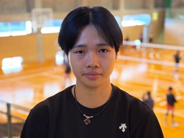 日本航空石川高校の女子バレー部所属、日吉彩さん photograph by Yuji Yanagawa