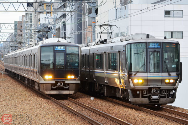 複々線区間を走るJR西日本の列車（画像：photolibrary）。