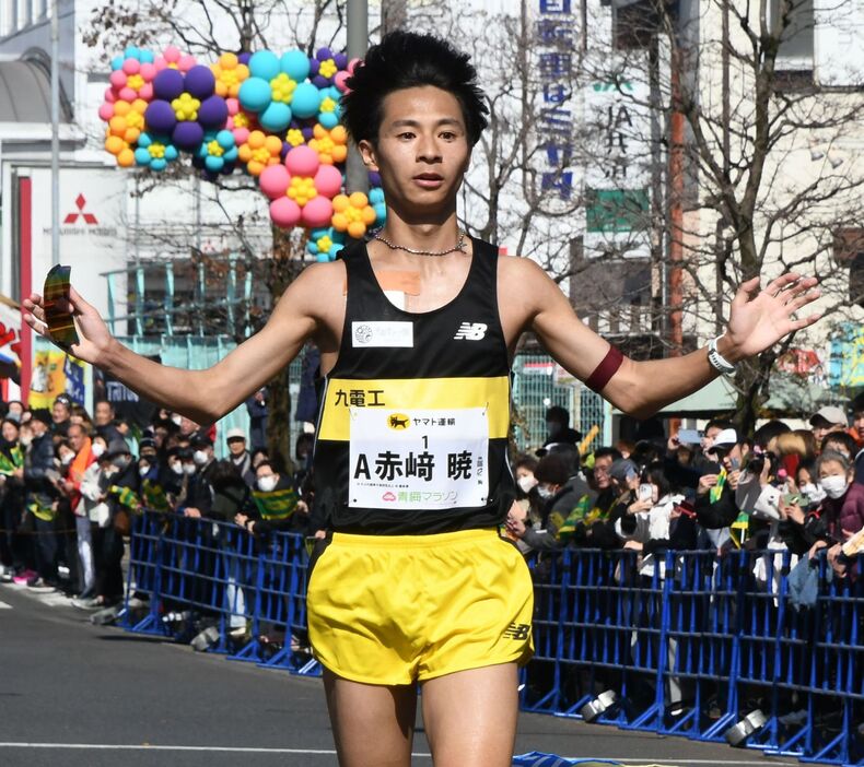 2区にエントリーしたパリ五輪マラソン6位の九電工・赤﨑（写真は2024年2月）