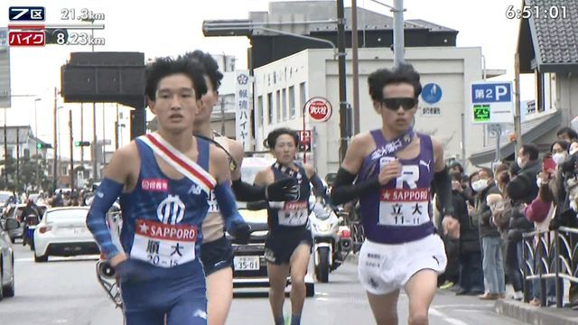 順天堂大は7区・吉岡大翔選手の好走で8位浮上