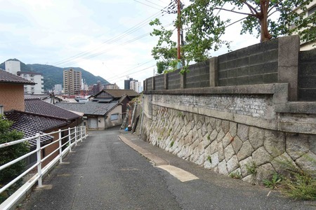 団地入り口前の坂。ここからして雰囲気がある（写真：筆者提供）