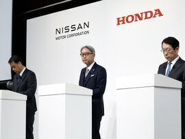 日産自動車、ホンダ、三菱自動車の経営統合に向けた協議入りについての会見（23日）