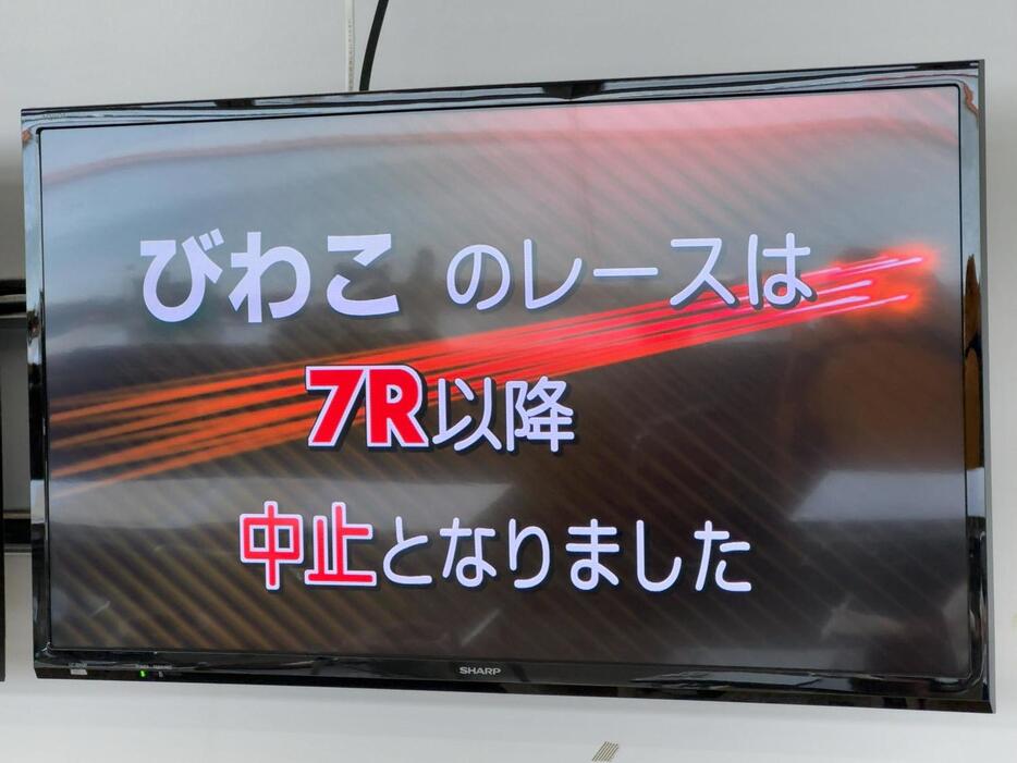 びわこボート5日目は、荒天のため中止となった