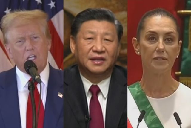 アメリカ・トランプ次期大統領、中国・習近平国家主席、メキシコ・シェインバウム大統領