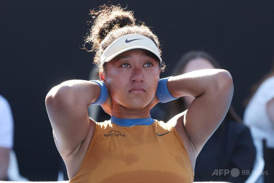 テニス、ASBクラシック、女子シングルス決勝。途中棄権した大坂なおみ（2025年1月5日撮影）。【翻訳編集】 AFPBB News