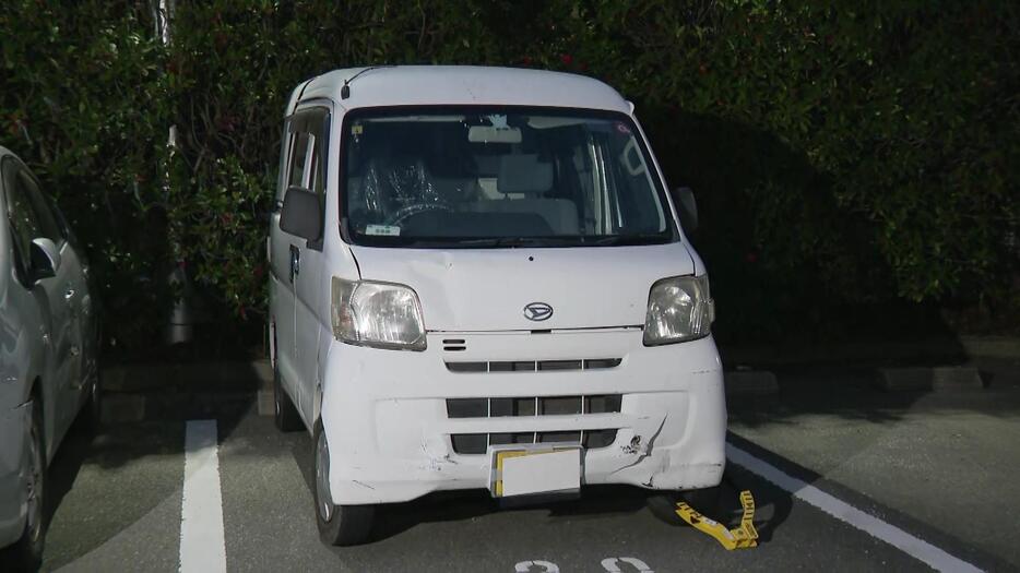 事故が起きた軽ワゴン車