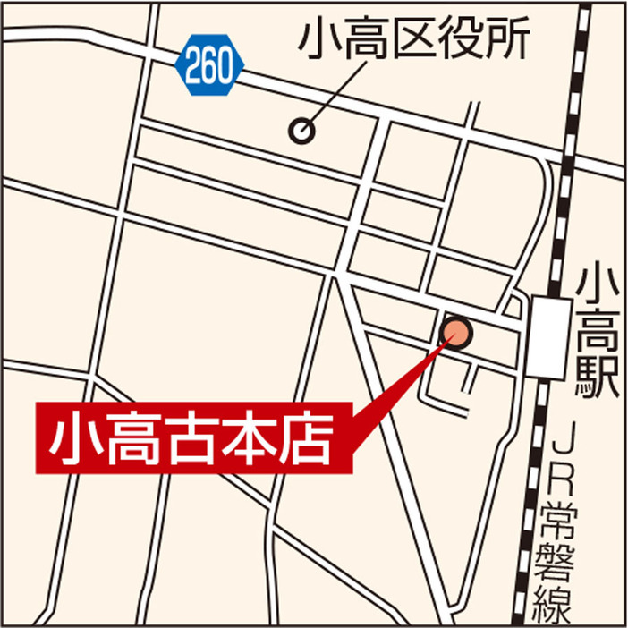 小高古本店の地図