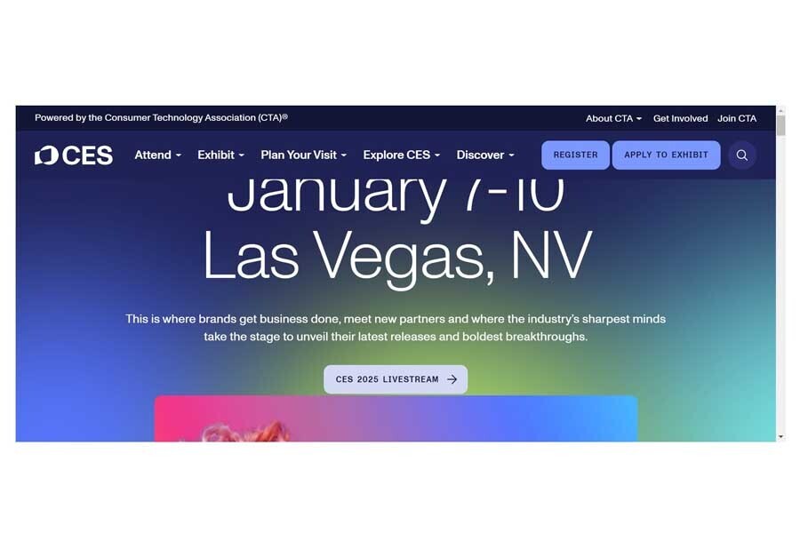 CESのウェブサイト（画像：CTA）
