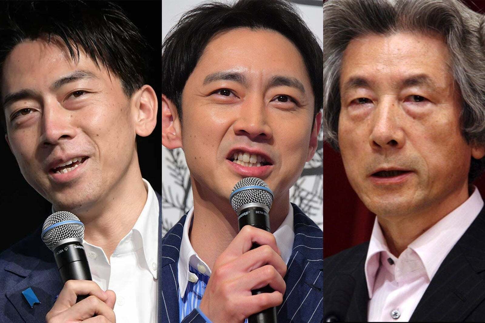 小泉進次郎氏、小泉孝太郎、小泉純一郎氏／Photo by Getty Images