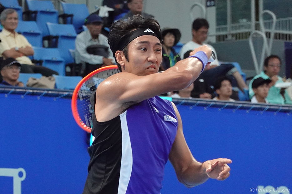 予選2回戦に進出した内山靖崇（写真は昨年の木下グループジャパンオープン時／©Tennis Classic）