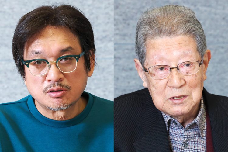 元NHKアナの相撲ジャーナリスト・杉山邦博氏（右）と漫画家・やくみつる氏