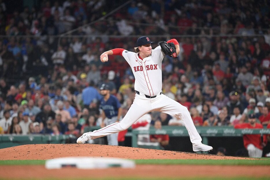 レッドソックス在籍時のトレイ・ウィンゲンター（ロイター＝USA　TODAY　Sports)