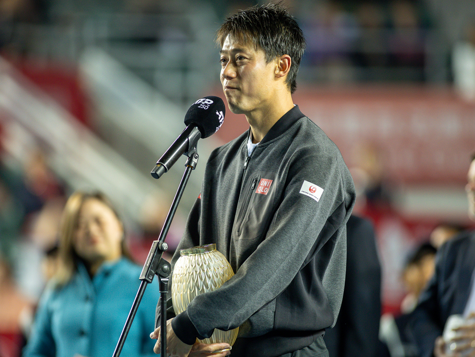 「中国銀行香港テニス・オープン」（中国・香港）の男子シングルスで準優勝を飾った錦織圭（ユニクロ）（Getty Images）