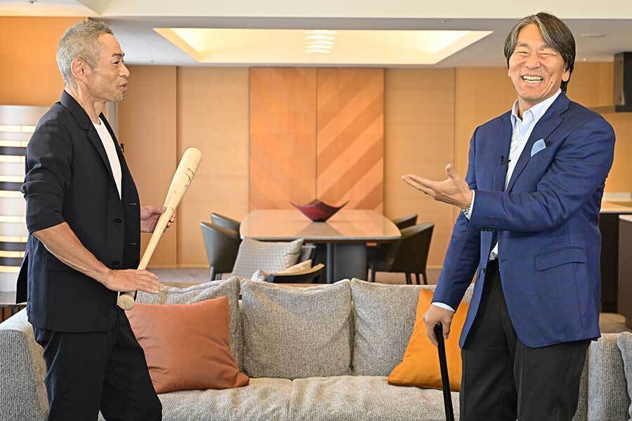 BS-TBS特別番組で共演したイチロー氏（左）と松井秀喜氏【写真提供：BS-TBS】