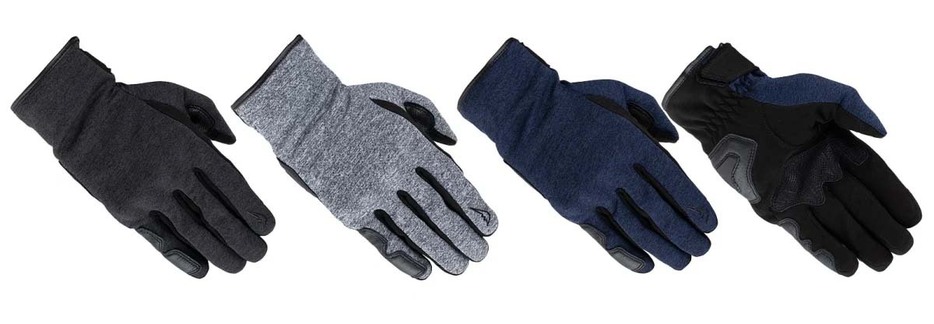 「RAVEN WINTER GLOVES」カラーは左からブラック、グレー、ネイビー