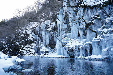 三十槌の氷柱。