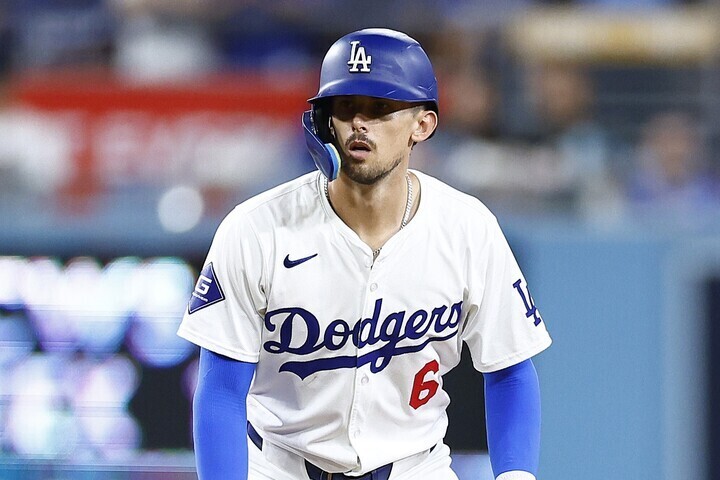 ロイヤルズとマイナー契約を結んだ29歳内野手ビジオ（写真はドジャース時代）。(C)Getty Images