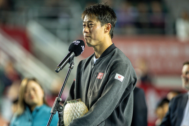 ６年ぶりのツアー優勝はならなかったものの、香港オープン準優勝を飾った錦織圭。2025年シーズン上々のスタートを切った。(C)Getty Images