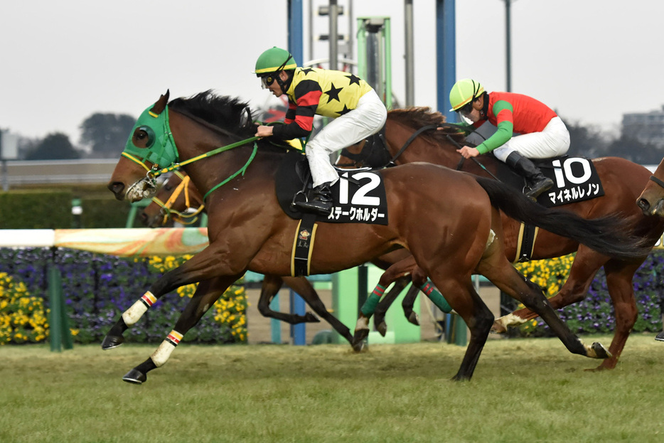 ステークホルダー（手前）がゴール前できっちり差し切った